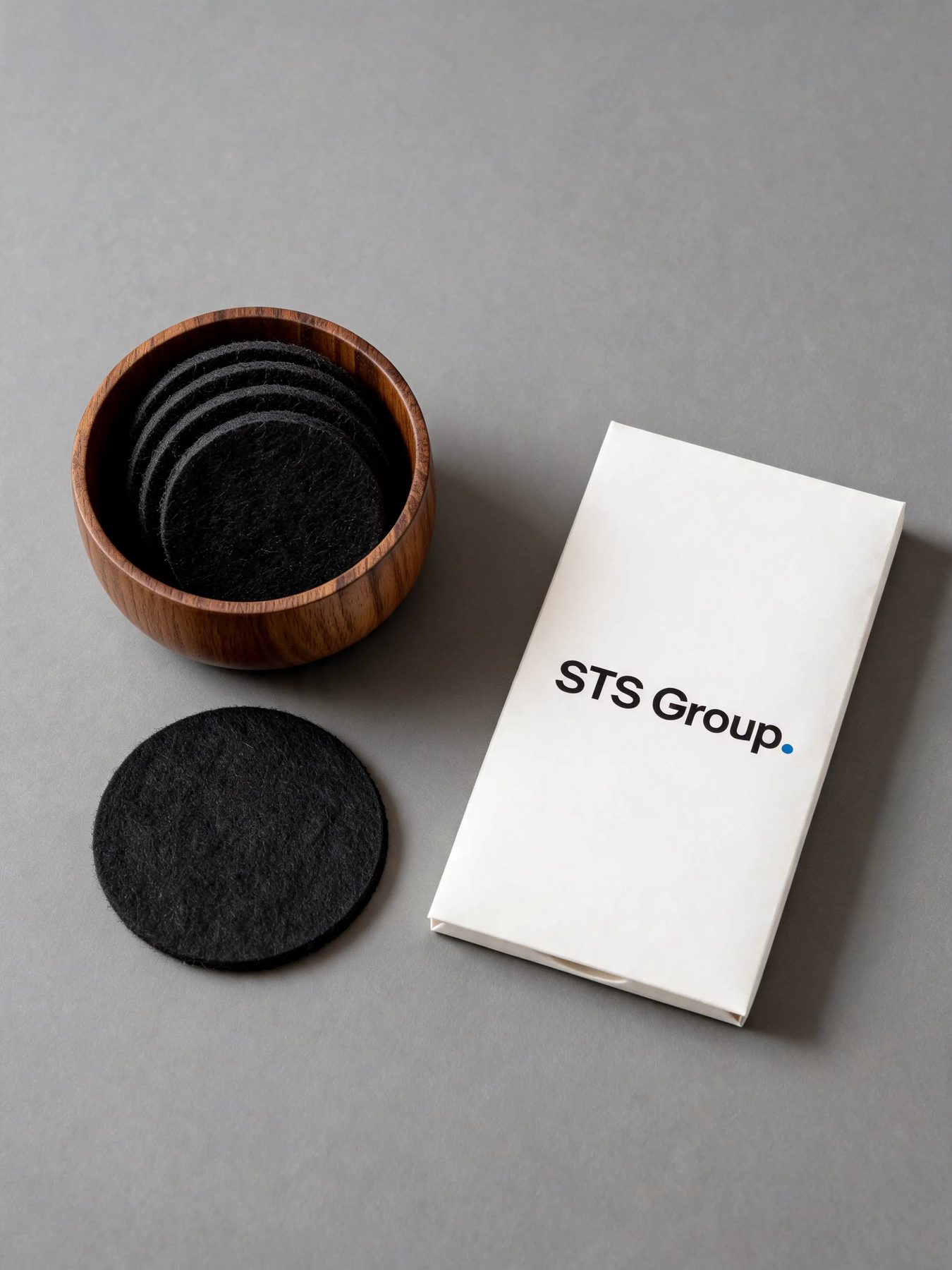 Wool Felt Coasters, Set of Four